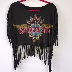 ❤️Word of Mouth Fringe T Shirt Size Small